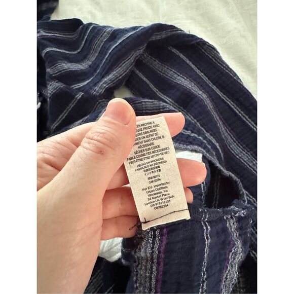 Free People Women’s Small Rolling Clouds Hooded Top In Navy - Picture 6 of 7